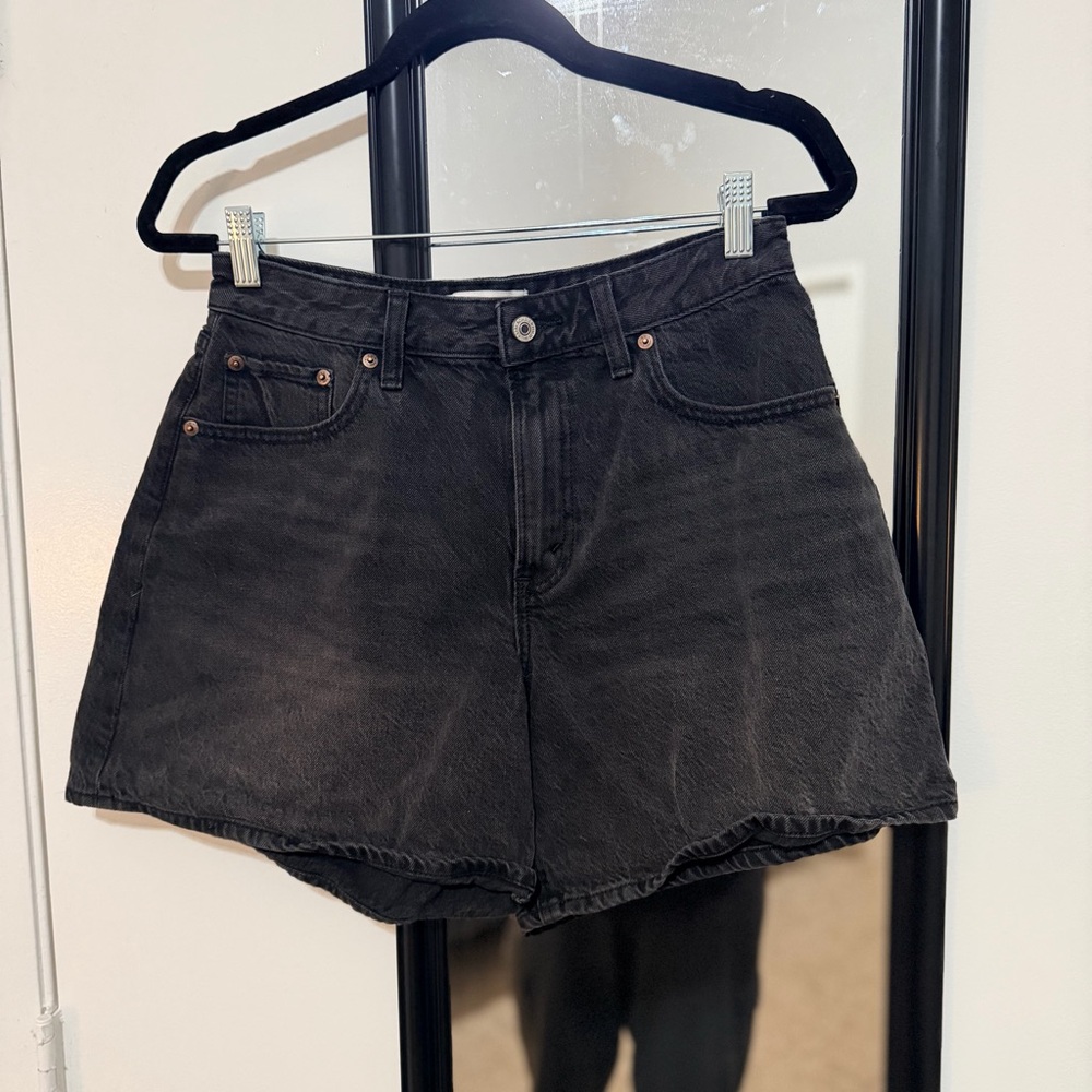 Black Denim Women's Shorts